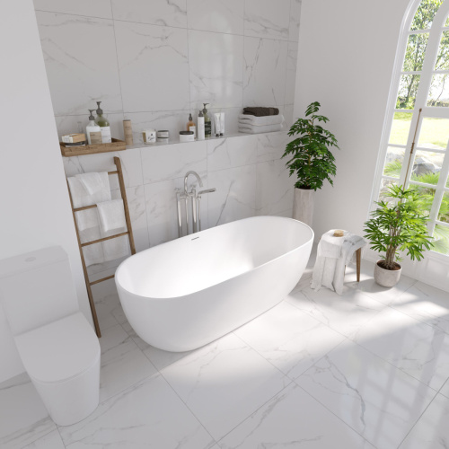 Ванна акриловая Grossman Classic GR-2502M 160х80 отдельностоящая овальная с каркасом - фото 2